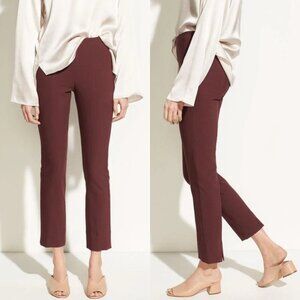 Vince Burgundy Front Seam Legging Pants in Black‎ Cherry